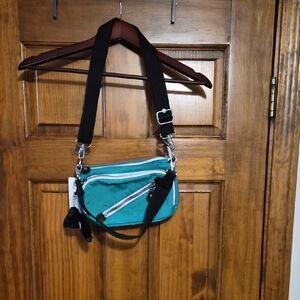 Kipling Teal and Black Shoulder Bag